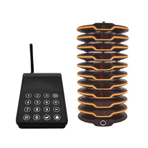 Wireless Vibrate Calling Buzzer System Waterproof Restaurant Cafe Order Queue Table Food Beeper