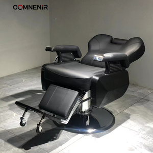 Luxuriöser Friseurstuhl Friseursalon Spezial Hebe- und Liegefunktion Friseurstuhl Netz-Rot Friseursalon Hocker Schneidestuhl Fabrik Großhandel - Product Image 3