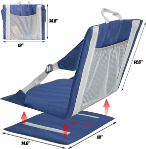 Có thể gập lại thể thao bóng đá tạm thời sân vận động Ghế đệm di động tùy chỉnh bleachers trở lại hỗ trợ 600D Oxford kim loại màu xanh LJ-048 - Product Image 2