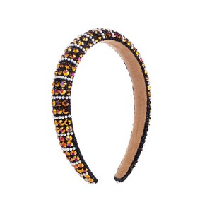 Diadema con diamantes de imitación y perlas coloridas con purpurina para <span class=keywords><strong>mujer</strong></span>, diadema acolchada con diseño de aro, accesorios para el cabello para niñas - Product Image 6