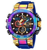 Nouvelle Montre STRYVE pour Hommes, Mouvement Double Numérique-Analogique, Calendrier Lumineux, Étanche, Montre Sport de Mode pour Hommes 8025