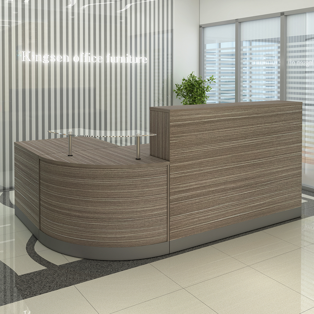 salon reception desk corner