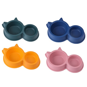 Youcheng <b>Cat</b> Dog Food Bowl 32x21.3x5.2cm Divided Plastic Pet <b>Feeder</b> For Kitten And Puppy Feeding - Product Image 5
