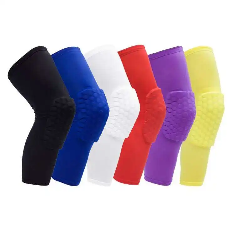Custom Logo Basketball Knee Pads Volleyball Kneepad Honeycomb Antislip Leg Sleeve Leg Compression Sleeves