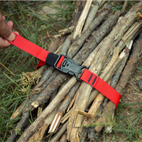 Sangle de fixation rouge en nylon durable 0,6-1,5 m pour extérieur, voyage, camping, outils, cargaison, bagages, cordes de fixation recyclables