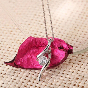 Collana con Ciondolo a Fiore alla Moda per Donne, Stile Coreano, Catena per Clavicola, Gioielli per Uso Quotidiano - Product Image 4