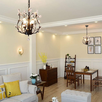 Lustres en cristal finition noire, luminaire de plafond LED en cristal K9, luminaires vintage, éclairage suspendu