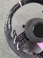 Interior de Coche para Clase E y Clase G, para W169 W245 W204 W213 W221 C117 W176 W246 W222 W177 W247 W205, Fibra de Carbono Rosa