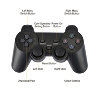 Manette de jeu sans fil 2,4 GHz avec récepteur USB, joystick modèle M8 pour PC Gaming, noir, double stick analogique