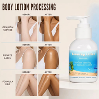 Lotion bronzante végane à formule personnalisée avec vitamine C et tisane pour hydrater et éclaircir la peau, soin corporel, marque privée