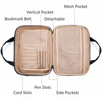 Funda Grande para Biblia con Correa para el Hombro, Bolsa de Transporte para Libros, Bolsa de Iglesia, Protectora para Biblia, con Ranuras para Bolígrafos y Bolsillo con Cremallera, Regalo para Mujeres