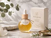 Nouveau Flacon compte-gouttes créatif en verre en forme d'ampoule pour huiles essentielles et parfums, 20ml 30ml 50ml, rechargeable, avec bouchon à vis en bois massif et bambou mat