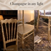 Chaise Chiavari Napoléon à structure en fer, finition peinture cuite, durable et imperméable pour l'extérieur, salon, salle à manger, banquets d'hôtel