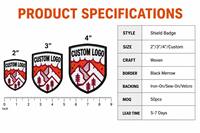 Offre Spéciale – Patch brodé personnalisé avec logo, fixation auto-agrippante (Velcro), design montagne pour veste et sac à dos