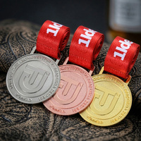 Médailles de sport personnalisées en alliage de zinc avec logo en relief haute définition, 3 couleurs, médailles métalliques personnalisées pour le sport
