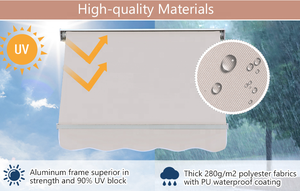 פטיו זרוק זרוע ידנית נשלף שמש צל חלון סוכך חלון נשלף סוכך - Product Image 5