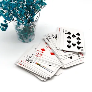 Grosir Pabrik Penjualan Kustom Kartu Poker Merah Biru Tahan Air Kartu Bermain Tahan Lama