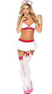 Ecoparty Sexy <span class=keywords><strong>Costume</strong></span> da infermiera costumi erotici Sexy biancheria da cameriera - Product Image 2