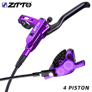 Peças ZTTO para Bicicleta de Montanha Freio a Disco Hidráulico de 4 Pistões Colorido M840 Com Pastilhas Metálicas Completas de Resfriamento - Product Image 2