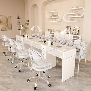 Mesa <span class=keywords><strong>de</strong></span> Manicura Moderna <span class=keywords><strong>de</strong></span> Madera YS-0902N para Salón <span class=keywords><strong>de</strong></span> Belleza, Mueble Comercial Ecológico y Fácil <span class=keywords><strong>de</strong></span> Limpiar para Sala <span class=keywords><strong>de</strong></span> Estar o Dormitorio - Product Image 2