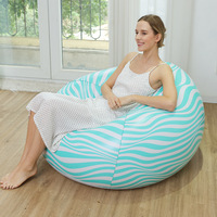 Canapé et fauteuil gonflables en PVC pliables, modernes, de haute qualité, personnalisables, légers, à motif rayé, pour usage hôtelier