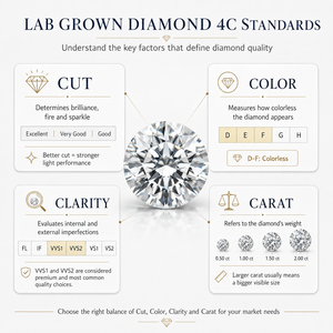 Diamante Coltivato in Laboratorio Certificato IGI 0.3-5ct Colore <span class=keywords><strong>D</strong></span> VVS Taglio Rotondo Ovale Smeraldo Pera Principessa Cuscino Radiante Cuore Asscher - Product Image 5