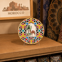 Sous-verre en céramique souvenir touristique du Maroc, style vintage marocain, rond, personnalisé, sur mesure, ODM, vente en gros
