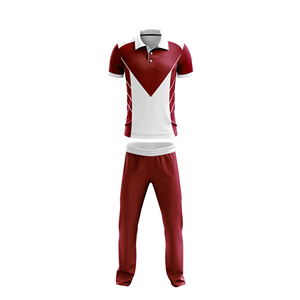 Wholesale Men's Sublimated <b>Cricket</b> Jersey Set Color Block Polo <b>Shirt</b> and Pants Breathable Polyester Sportswear Teamwear - Product Image 1