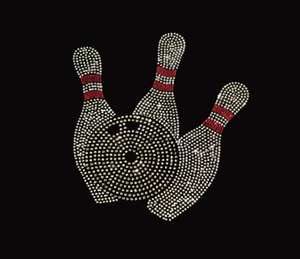 Plantilla de diamantes de imitación ostentosos para entusiastas de los bolos, calcomanía de transferencia de calor de cristal para ropa DIY, Material de vidrio - Product Image 5