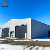 Nave Industrial Prefabricada de Acero de Gran Envergadura, Fábrica de Procesamiento Industrial, Planta de Producción con Estructura Metálica Anticorrosiva