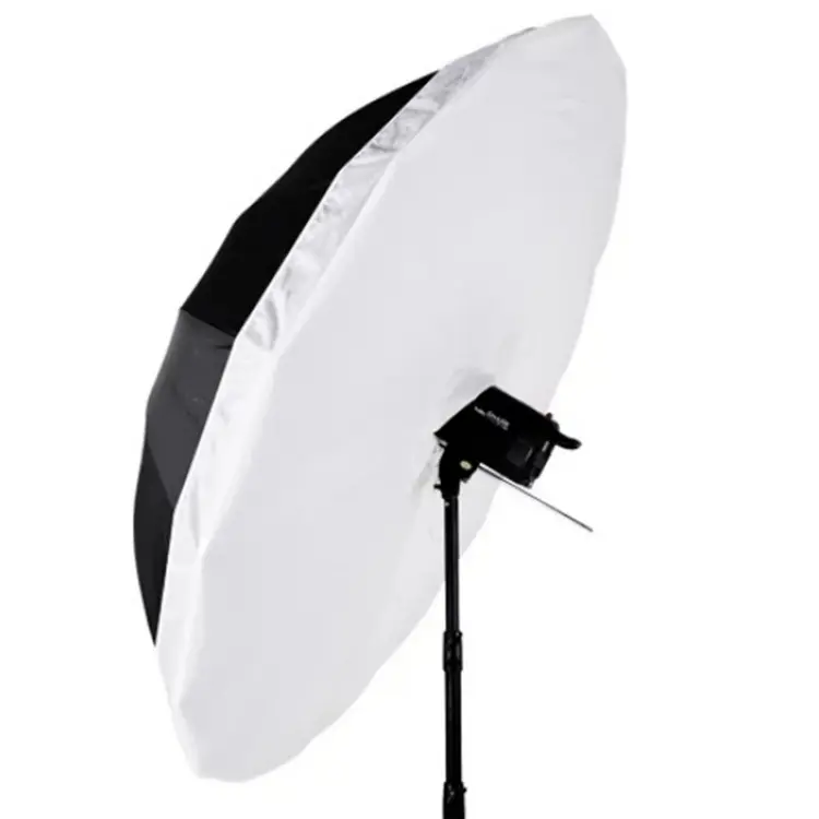 60inch/150cm photography reflective umbrella outside black inside silver with soft cloth cover flash light softbox