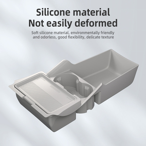 Caja de Almacenamiento para Consola Central BYD Seal06EV, Organizador de Reposabrazos de Silicona de Doble Capa, Color Original - Product Image 6