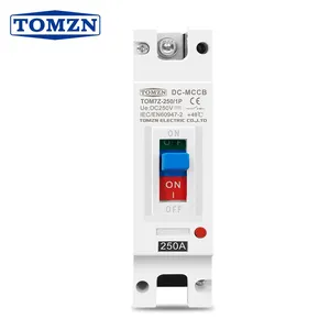 TOMZN 1P DC 250V DC Solar Molded Case Circuit Breaker MCCB Overload Protection Switch Protector untuk Solar PV