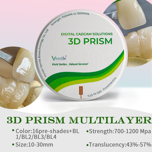 3d Multicouche Zirconia Block Dental Lab Consommable Materials for CAD CAM <span class=keywords><strong>Vsmile</strong></span> for Milling Arum Etc - Product Image 5
