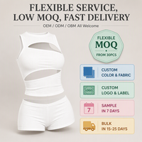 VELAN Bestsellers Y2K Summer Sexy Fashion Black White Hollowed-Out Bodycon Waist-Slimming Women's Casual Sets