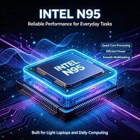Ordinateur portable d'usine pour étudiants, 15,6 pouces FHD IPS avec processeur Intel N95, Windows 11, idéal pour l'éducation