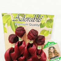 Ventes en gros de tissages de cheveux synthétiques Super Diva Curl, tissage de cheveux rouges emballé avec une frange gratuite, un paquet pour un seul cheveux