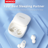 Miniso X10 Headset tidur Hi-fi, Headset nirkabel untuk Bluetooth 5.4 HD Stereo kualitas suara HiFi, terjemahan cerdas