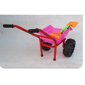 Childrens Beach Wagon With Shovel And <b>Bucket</b> <b>Plastic</b> Two Wheeled Toy For 2 To 4 Years Old Kids Outdoor Play - Product Image 4