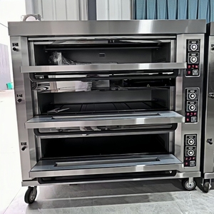 Four à pain professionnel en acier inoxydable à 3 plateaux, 2 fours à double étage, prix, cuisson de pizzas, électrique, adapté aux hôtels, aux barbecues - Product Image 5