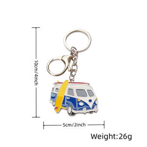 พวงกุญแจโลหะงานฝีมือรูปการ์ตูนรถยนต์ ทำจากโลหะผสมสังกะสี พิมพ์ออฟเซ็ต สำหรับตกแต่งกระเป๋าหรือใช้เป็นพวงกุญแจ - Product Image 4