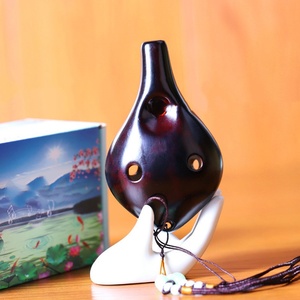 Ocarina de Cerámica de 6 Orificios en Clave de Do Alto para Principiantes, Instrumento Musical de Cerámica Ahumada - Product Image 3