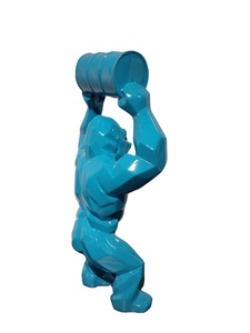 Escultura Moderna de King <span class=keywords><strong>Kong</strong></span> en Resina - Color <span class=keywords><strong>Morado</strong></span> o Personalizado, Galvanizada, Arte Hecho a Mano y Coleccionable - Product Image 4