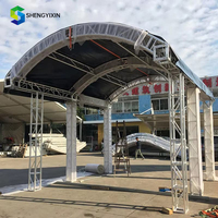 Sistema de Techo de Estructura de Aluminio para Escenarios de Festivales de Música, Estructuras de Aluminio para Eventos, Techos Planos y Arqueados para Iluminación de Eventos