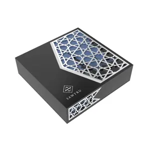 Arab Ramadan Handicrafts Export Jewellery Chocolate Candy Dates Box Square Shape Wood Carving With Irregular Engraving Design