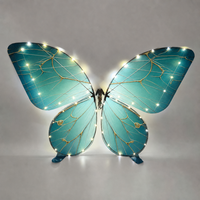 Ornithoptère Papillon Lumineux 70x52cm 68g Léger Aile en Maille Translucide LED Blanc Chaud Contrôle Bluetooth 2.4G Jouet Volant