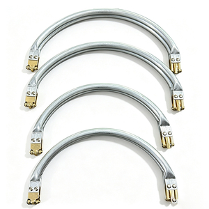 Ensemble de poignées en alliage d'aluminium 16 20 22 25 cm avec fermoir métallique à charnière pour accessoires de sac, fabrication artisanale de sacs DIY, vente en gros - Product Image 2