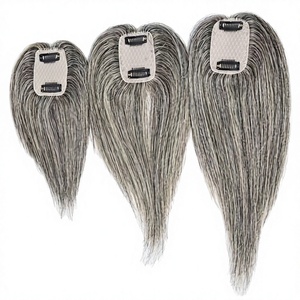 ท็อปเปอร์ผมแท้ TP New Silk Base Closure ขนาด 1.5x4.5 นิ้ว ด้านขวา ผมแท้ Remy สำหรับผู้หญิง พร้อมคลิป 2 ตัว - Product Image 2