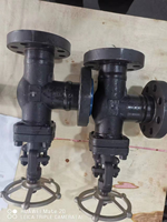 Vanne à soupape à angle en acier forgé A105 DN50 CLASSE 600 avec siège A105+STL et volant à bride pour service vapeur, directement de l'usine