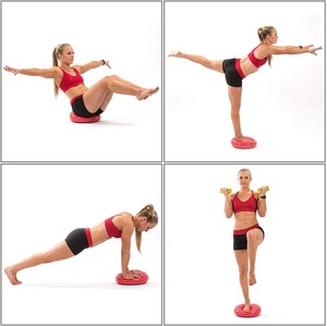 Wobble <span class=keywords><strong>Pvc</strong></span>バランス痛み緩和インフレータブルエアクッションバランストレーニングプレートクッションカラフルな筋肉リラックスバランスクッション - Product Image 6